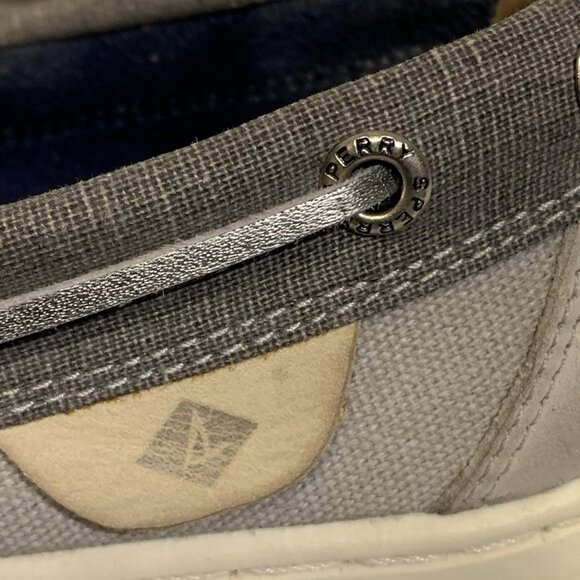 Sperry Women's Leather Angelfish Gray Mesh Boat Shoes Sz 7 M - Picture 5 of 9